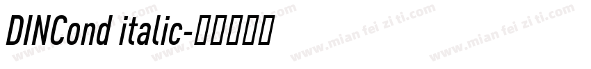 DINCond italic字体转换